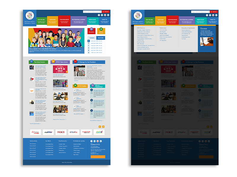 Elementary Teachers' Federation of Ontario Designs